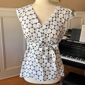 Linen Polka Dot Top